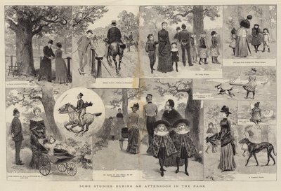 公園で午後のいくつかの研究 作： Adrien Emmanuel Marie
